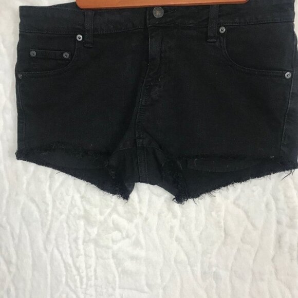 TALULA  Black Jean Cut off Shorts Size 29 - Picture 1 of 5